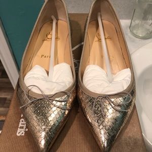 Christian Louboutin Gold Flats